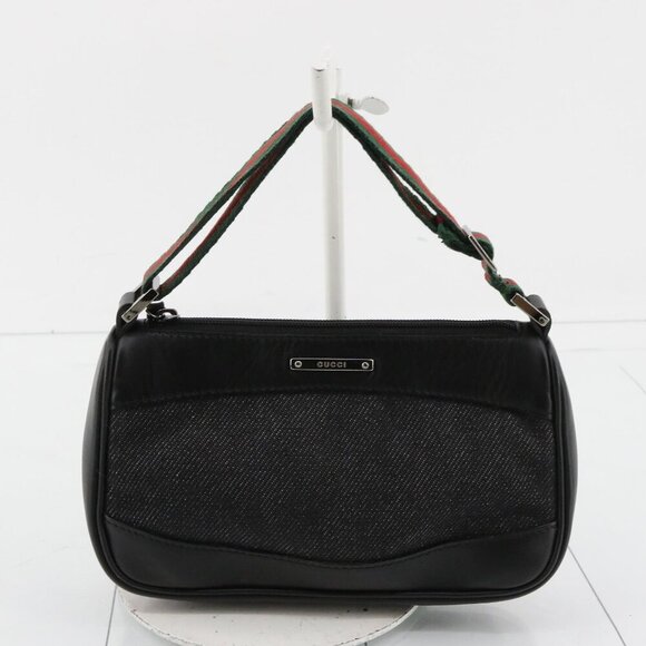 Gucci Vintage Denim Mini Web Pochette - Picture 1 of 16